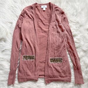 Ann Taylor Loft Beaded Wool Cardigan Size Small
